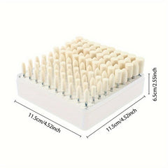 100pcs Soft Polishing Wheel Wear Resistant Buffing Wheel + 1/8 Inch Shank