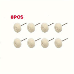 20pcs Soft Wool Polishing Wheel Cashmere Buffing Ball 3mm Mandrel Mounted