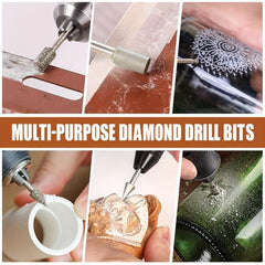 Diamond Grinding Burr Drill Bit Set 20pcs 1/8 Inch Shank