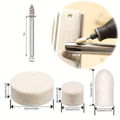 145pcs Felt Polishing Wheel 9 5 13 25mm Wool Felt Polishing Pad