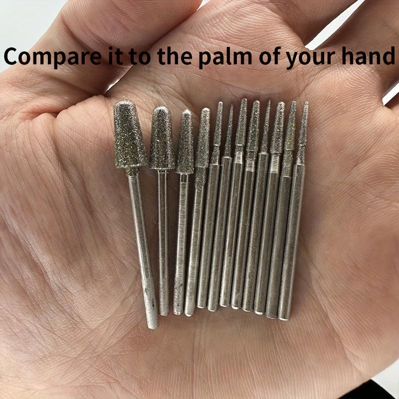 12pcs Diamond Grinding Head Carving Polishing Tool Set