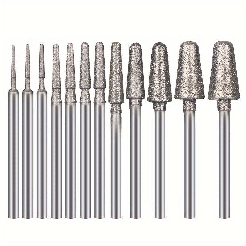 12pcs Diamond Grinding Head Carving Polishing Tool Set
