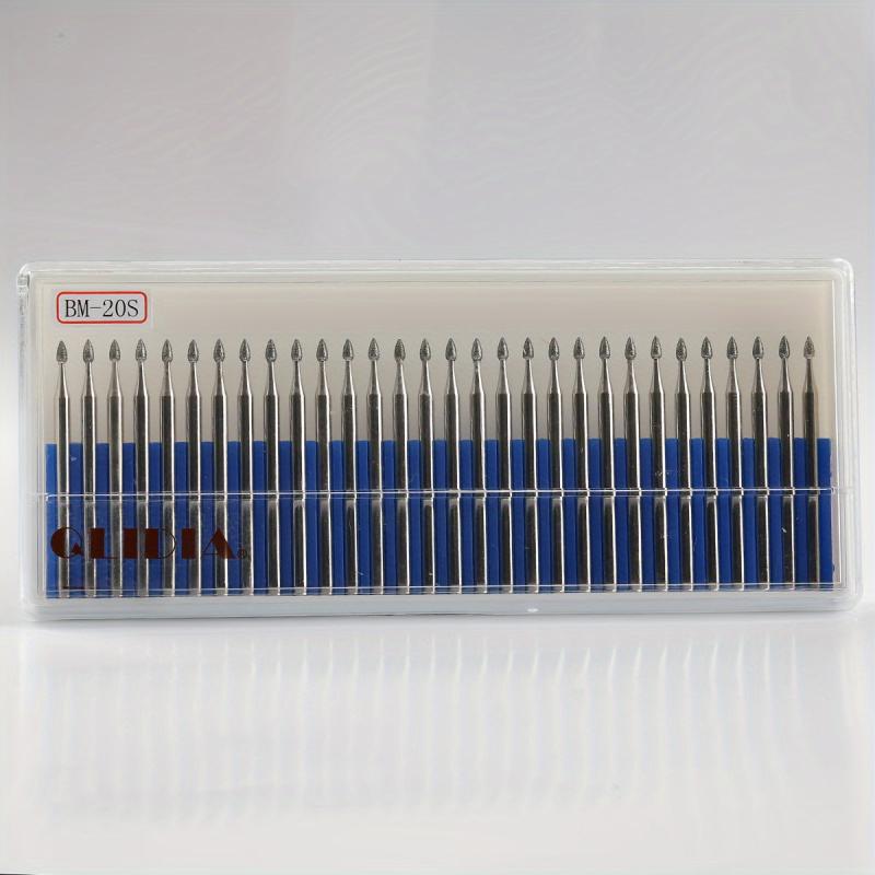 30pcs Diamond Burrs Set Rotary File Burs Kit 35mm Shank for Grinder Tools