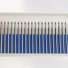 30pcs Diamond Burrs Set Rotary File Burs Kit 35mm Shank for Grinder Tools