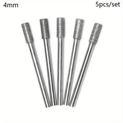 5pcs 5/32 Diamond Chainsaw Sharpener Burr Stone Round File Fit 1453 Craftsman