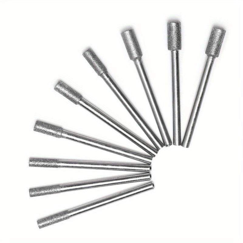 5pcs 5/32 Diamond Chainsaw Sharpener Burr Stone Round File Fit 1453 Craftsman