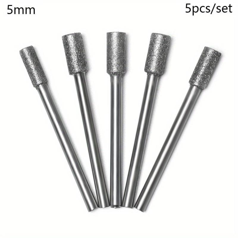 5pcs 5/32 Diamond Chainsaw Sharpener Burr Stone Round File Fit 1453 Craftsman