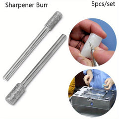 5pcs 5/32 Diamond Chainsaw Sharpener Burr Stone Round File Fit 1453 Craftsman
