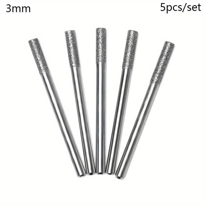 5pcs 5/32 Diamond Chainsaw Sharpener Burr Stone Round File Fit 1453 Craftsman