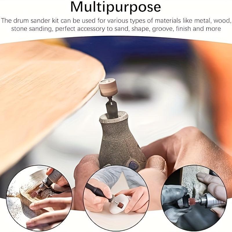 11pcs 60pcs Sanding Drum Kit for Drills, Rubber Drum Mandrels, Bands