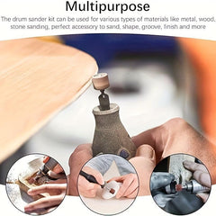 11pcs 60pcs Sanding Drum Kit for Drills, Rubber Drum Mandrels, Bands