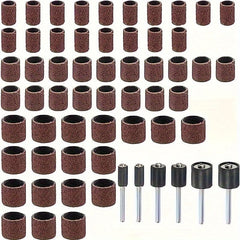 11pcs 60pcs Sanding Drum Kit for Drills, Rubber Drum Mandrels, Bands