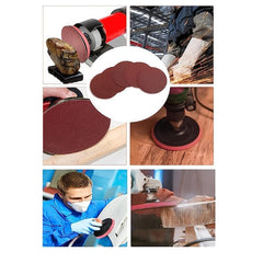 125mm Sanding Pad Kit 60-240 Grit Sandpaper for Drilling & Grinding Non-metal