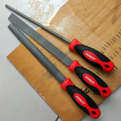 3pcs Woodworking File Set Round Head Flat Head Half Round Head Comfortable Grip