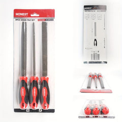 3pcs Woodworking File Set Round Head Flat Head Half Round Head Comfortable Grip