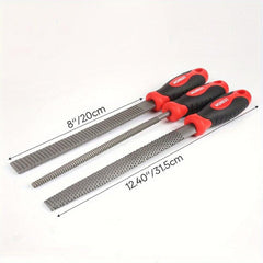 3pcs Woodworking File Set Round Head Flat Head Half Round Head Comfortable Grip