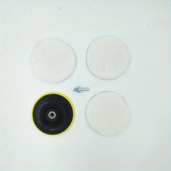5pcs Industrial Polishing Kit Car Waxing Sponge Disc Wool Wheels