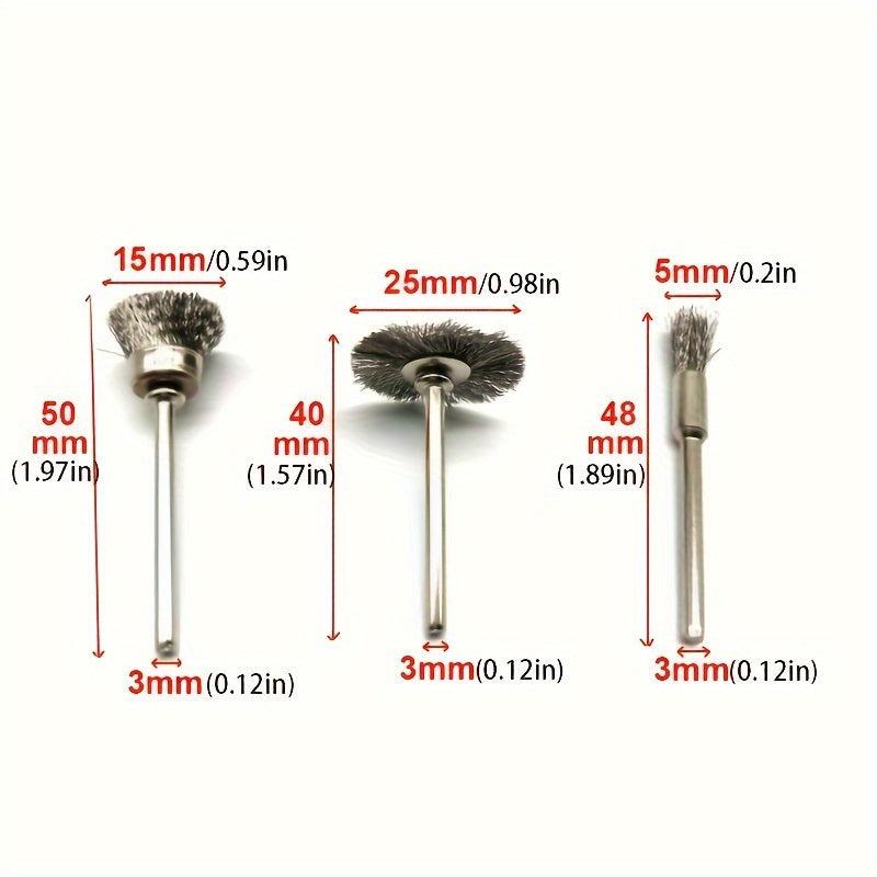 9pcs Steel Wire Wheel Brushes Rotary Tools Grinders Engraving Machines