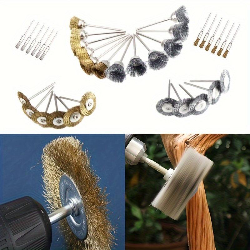 9pcs Steel Wire Wheel Brushes Rotary Tools Grinders Engraving Machines