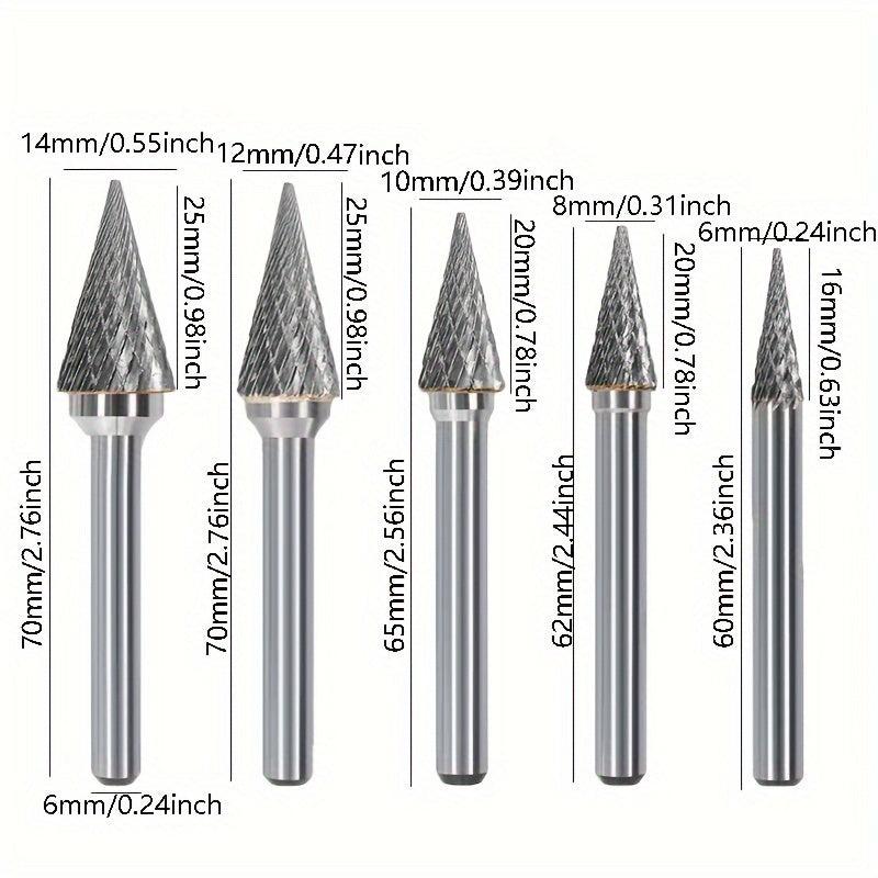 1pc Tungsten Carbide M-Shaped Deburring File Bits for Rotary Tools