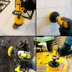 3pcs Drill Brush Set for Deep Cleaning Power Scrubber Grout Floor Tub Shower Til
