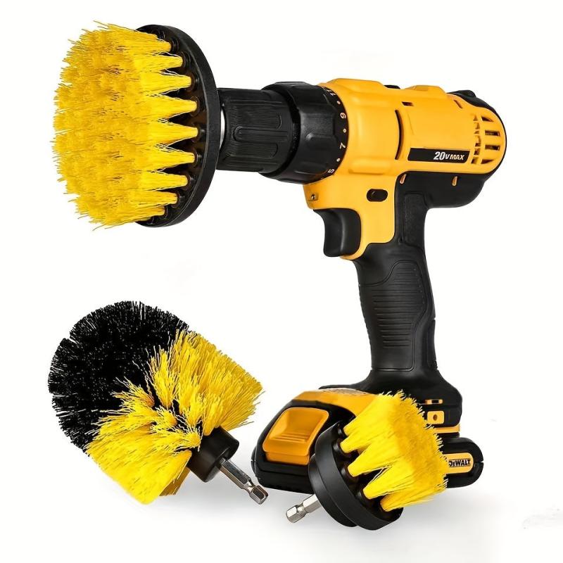 3pcs Drill Brush Set for Deep Cleaning Power Scrubber Grout Floor Tub Shower Til