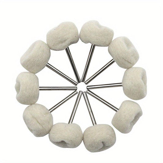 10-20pcs Soft Wool Polishing Wheel Buffing Wheels 3mm Mandrel Jewelry Watche