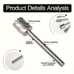 10pcs Carbide Rotary Burr Set Tungsten Steel Grinding Head & Rotary Tool