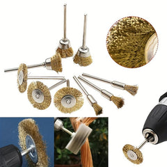 3pcs Copper Wire Brushes Rust Removing Polishing Brush For Rotary Tool