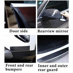 3M 3D Carbon Fiber Car Sticker DIY Paste Protector Strip Car Door Sill