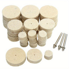 33pcs Wool Felt Buffing Wheel Pad Set for Rotary Tool Hand Drill