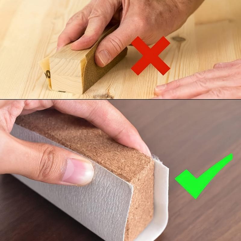 2pcs Cork Sanding Block Polishing Sanding Tool Cork Buffer Pad