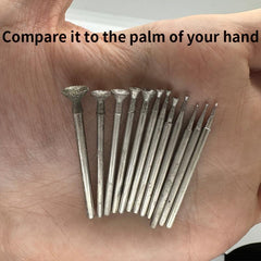 12pcs Diamond Grinding Head Jade Carving Tool Set