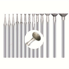 12pcs Diamond Grinding Head Jade Carving Tool Set