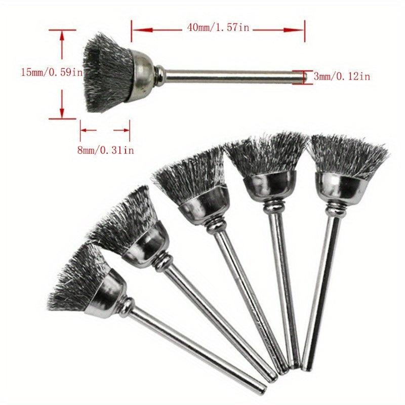 15pcs Steel Wire Abrasive Brush Wheel Set