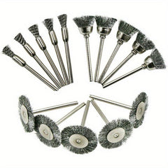 15pcs Steel Wire Abrasive Brush Wheel Set