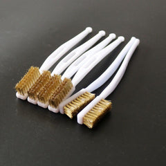5pcs 175mm Brass Wire Brush Mini Paint Rust Remover Steel Wire Brushes