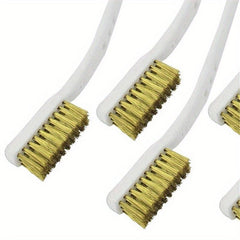 5pcs 175mm Brass Wire Brush Mini Paint Rust Remover Steel Wire Brushes