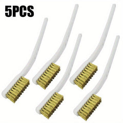 5pcs 175mm Brass Wire Brush Mini Paint Rust Remover Steel Wire Brushes