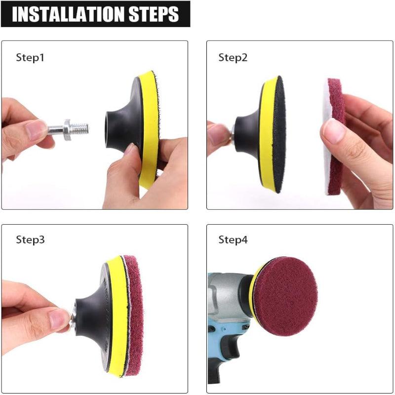 17pcs Drill Power Brush Set Tile Scrubber Cleaning Kit