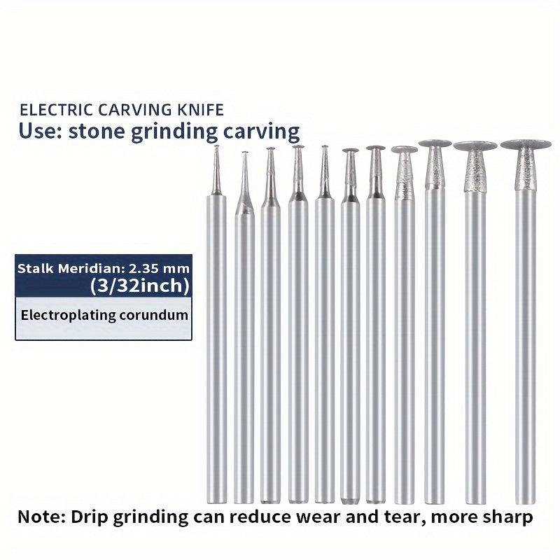 12pcs Set Diamond Grinding Head Jade Carving Tool