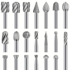 High Speed Steel Rotary Carving Bit Set 20pcs 1 8'' 3mm DIY Woodworking Carving