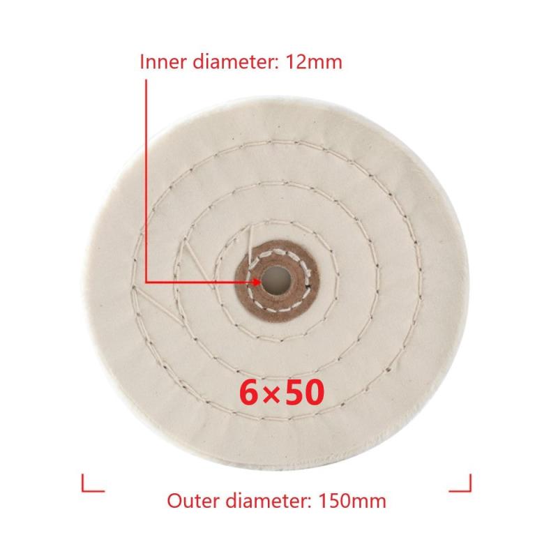 Buffing Wheel 50 Pack 12mm Inner Hole Metal Wood Jewelry Polishing Cloth