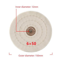 Buffing Wheel 50 Pack 12mm Inner Hole Metal Wood Jewelry Polishing Cloth
