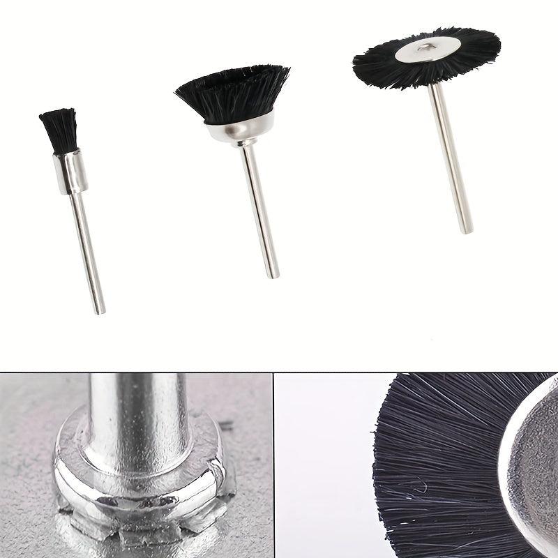 30pcs Nylon Bristle Brush Set Abrasive Wire Brushes Wheel For Rotary Tool