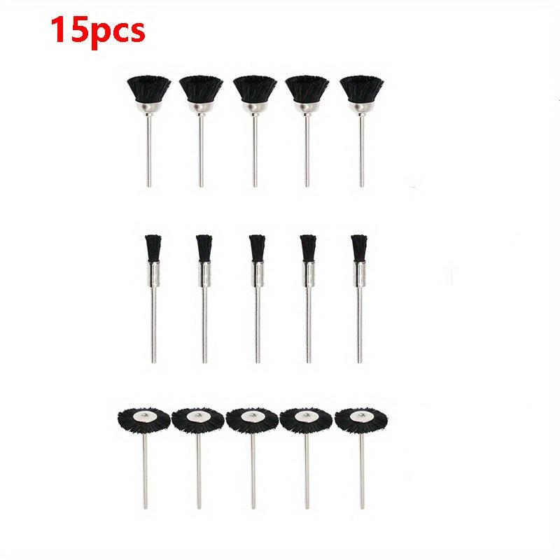 30pcs Nylon Bristle Brush Set Abrasive Wire Brushes Wheel For Rotary Tool