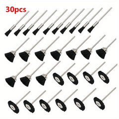 30pcs Nylon Bristle Brush Set Abrasive Wire Brushes Wheel For Rotary Tool