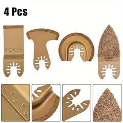 4pcs Carbide Oscillating Saw Blades Rough Sanding Fillers Tile Ceramics