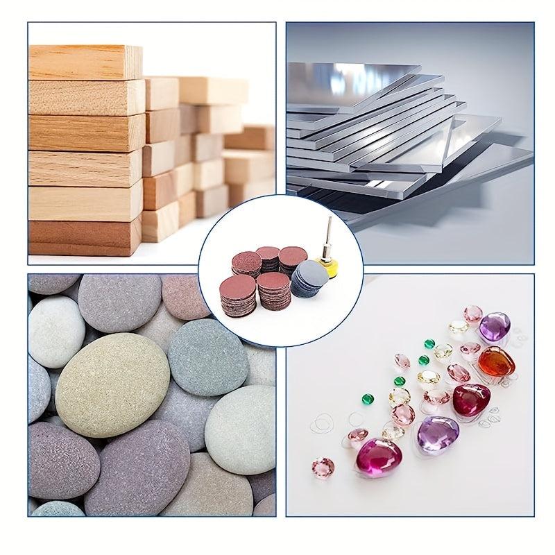 122pcs 2 80 3000 Grits Sanding Sheets Self Adhesive Round for Plastic Wood Glass