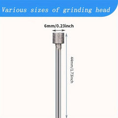 10pcs Jade Carving Round Tools Diamond Grinding Heads & Jadeite Needles